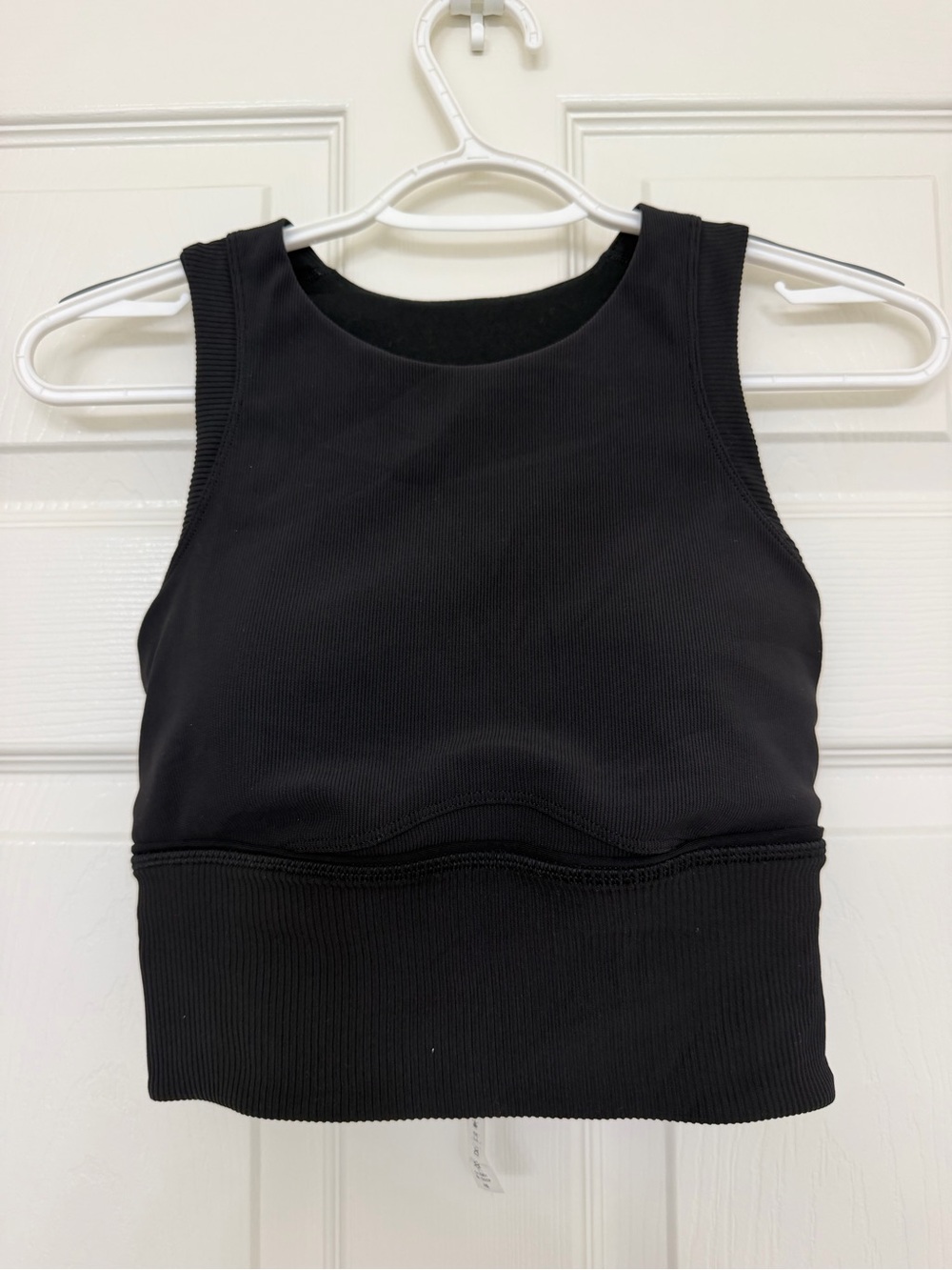 lululemon athletica Black Ribbed Crop Sports Bra